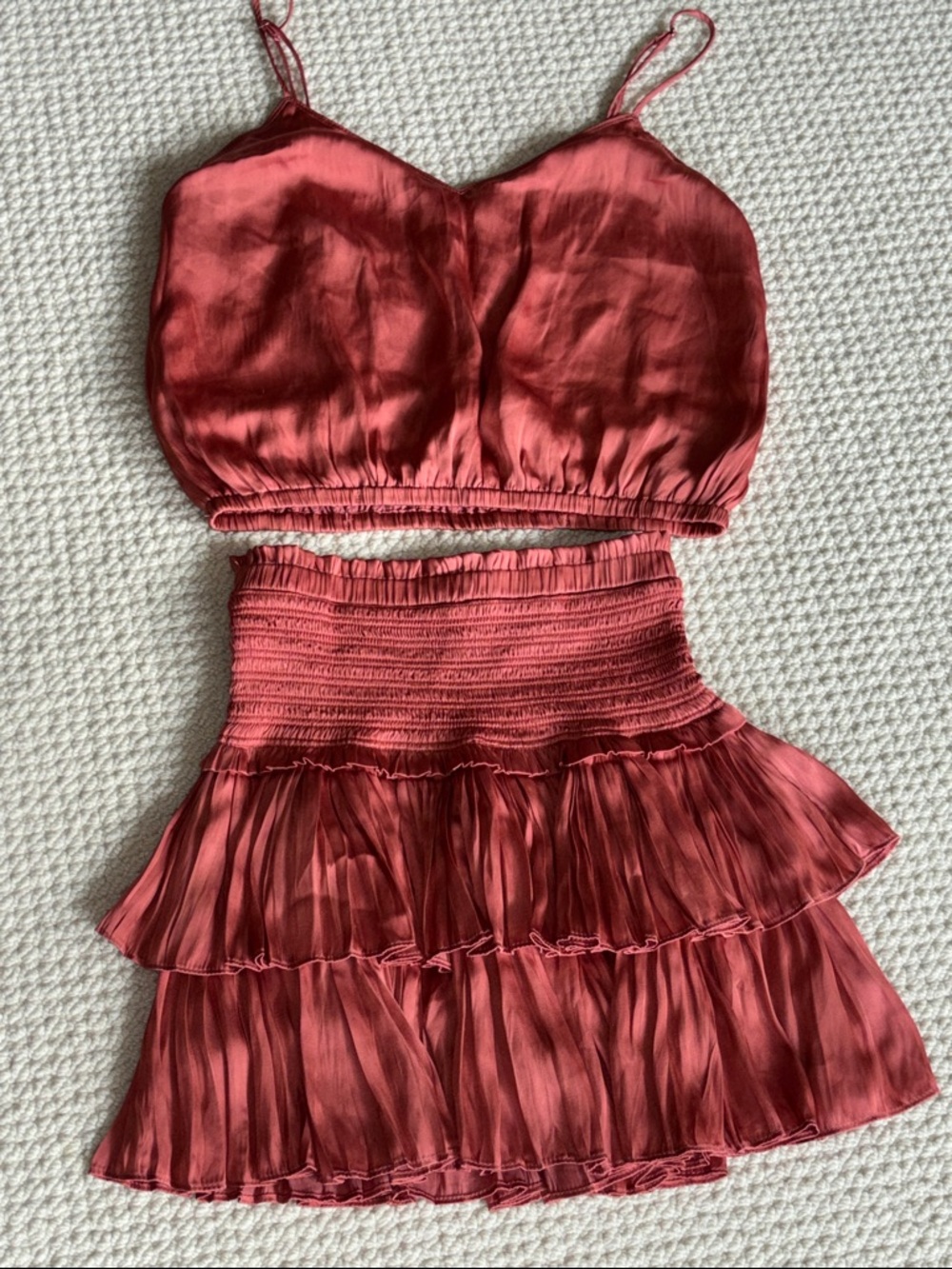 Reset Satin Skirt and Top Set